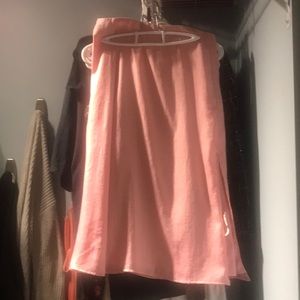 🌻 Pink Midi Silk Slip Skirt With Slit